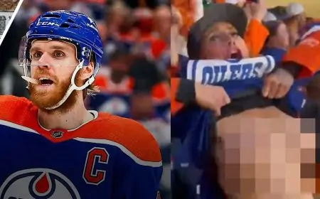 [WATCH FULL VIDEO] Oilers Fan Flashes Crowd Video
