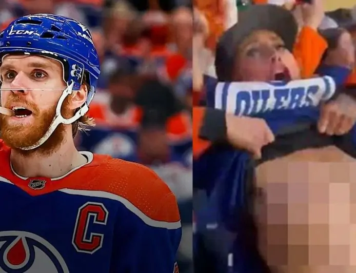[WATCH FULL VIDEO] Oilers Fan Flashes Crowd Video