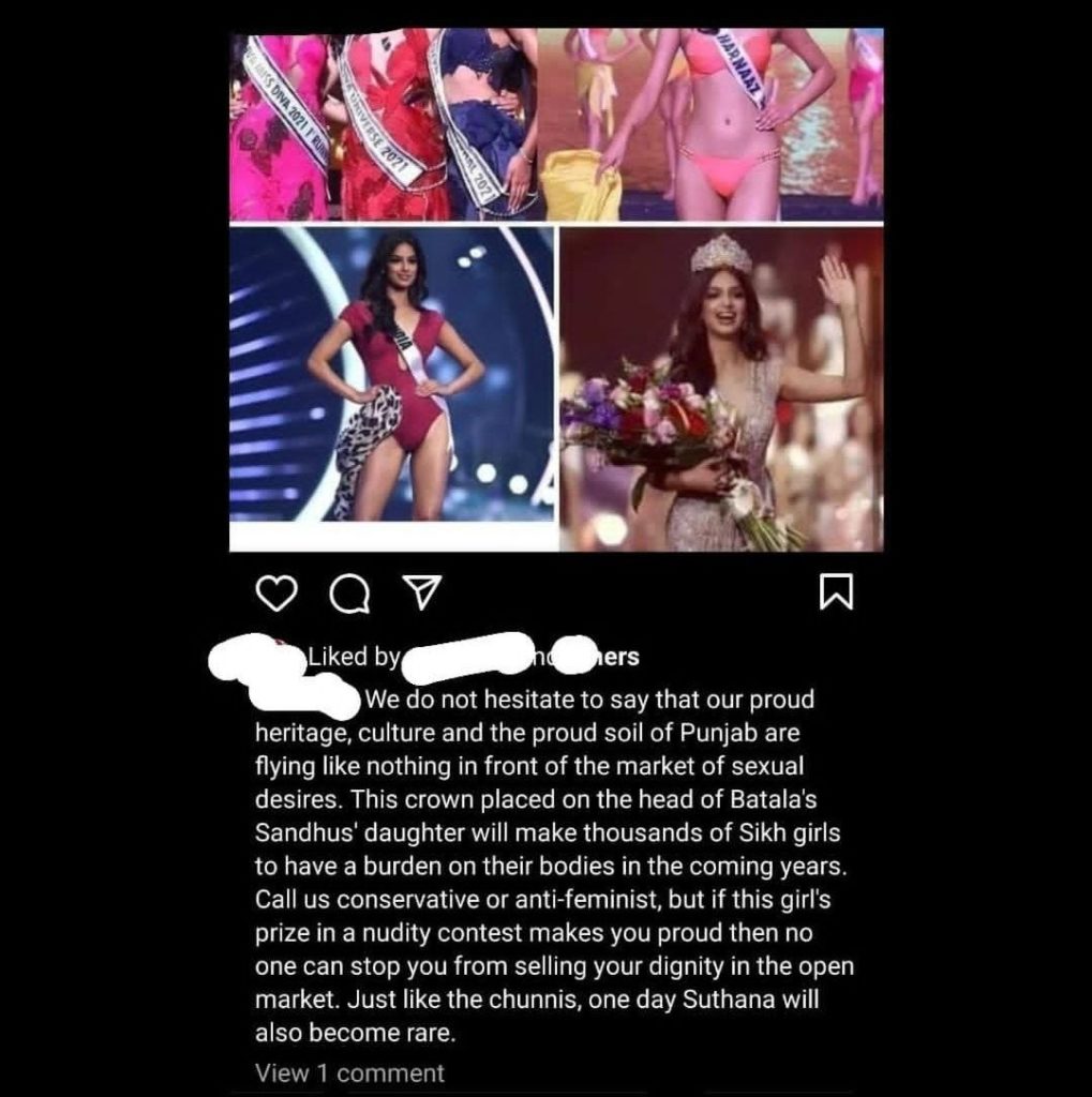 Harnaaz Sandhu's Miss Universe comment img